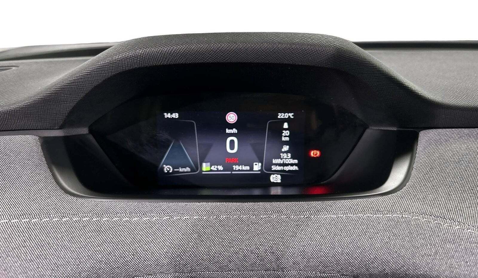 Grå Skoda Enyaq fra 2021