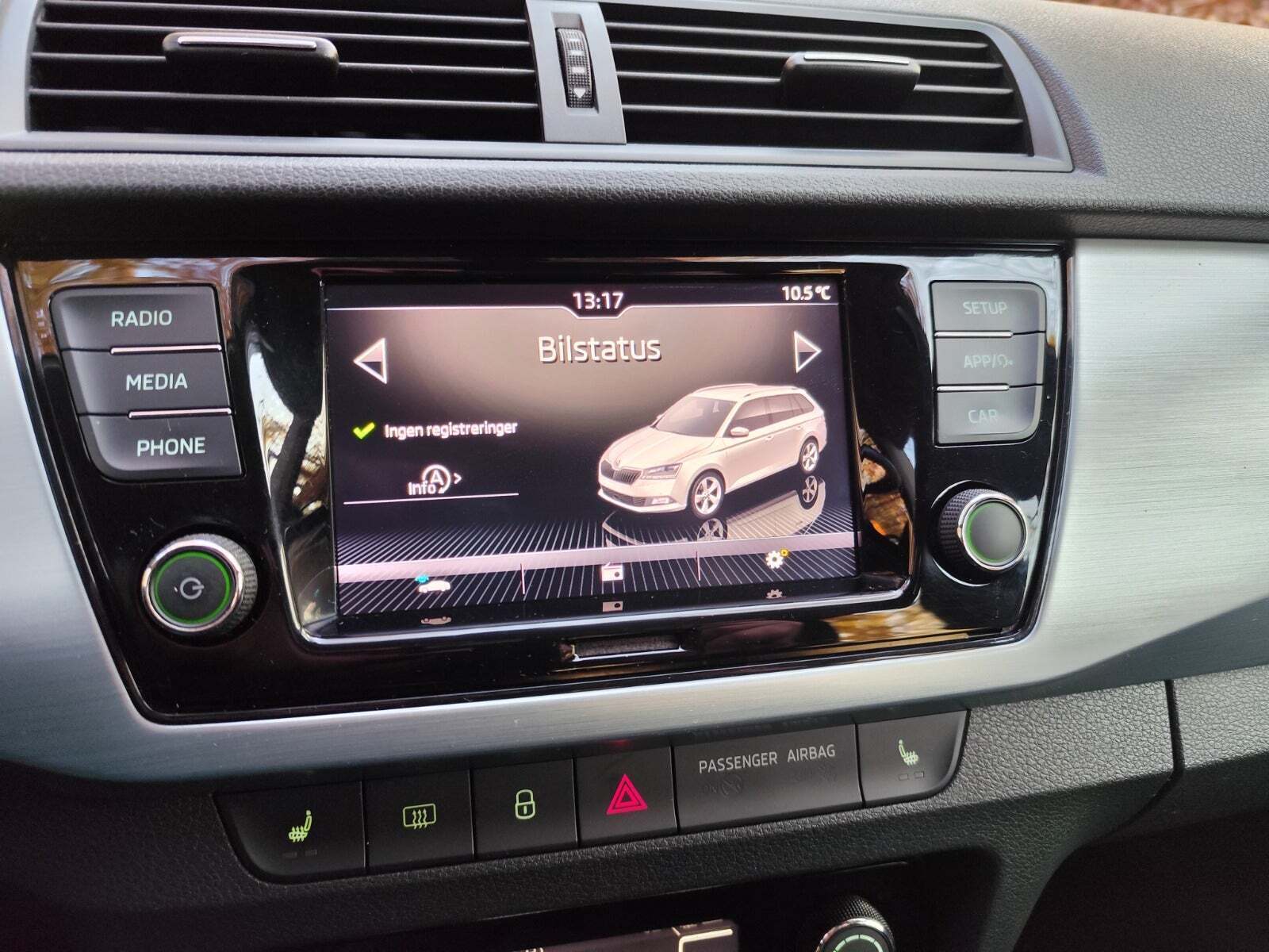 Blå Skoda Fabia fra 2019