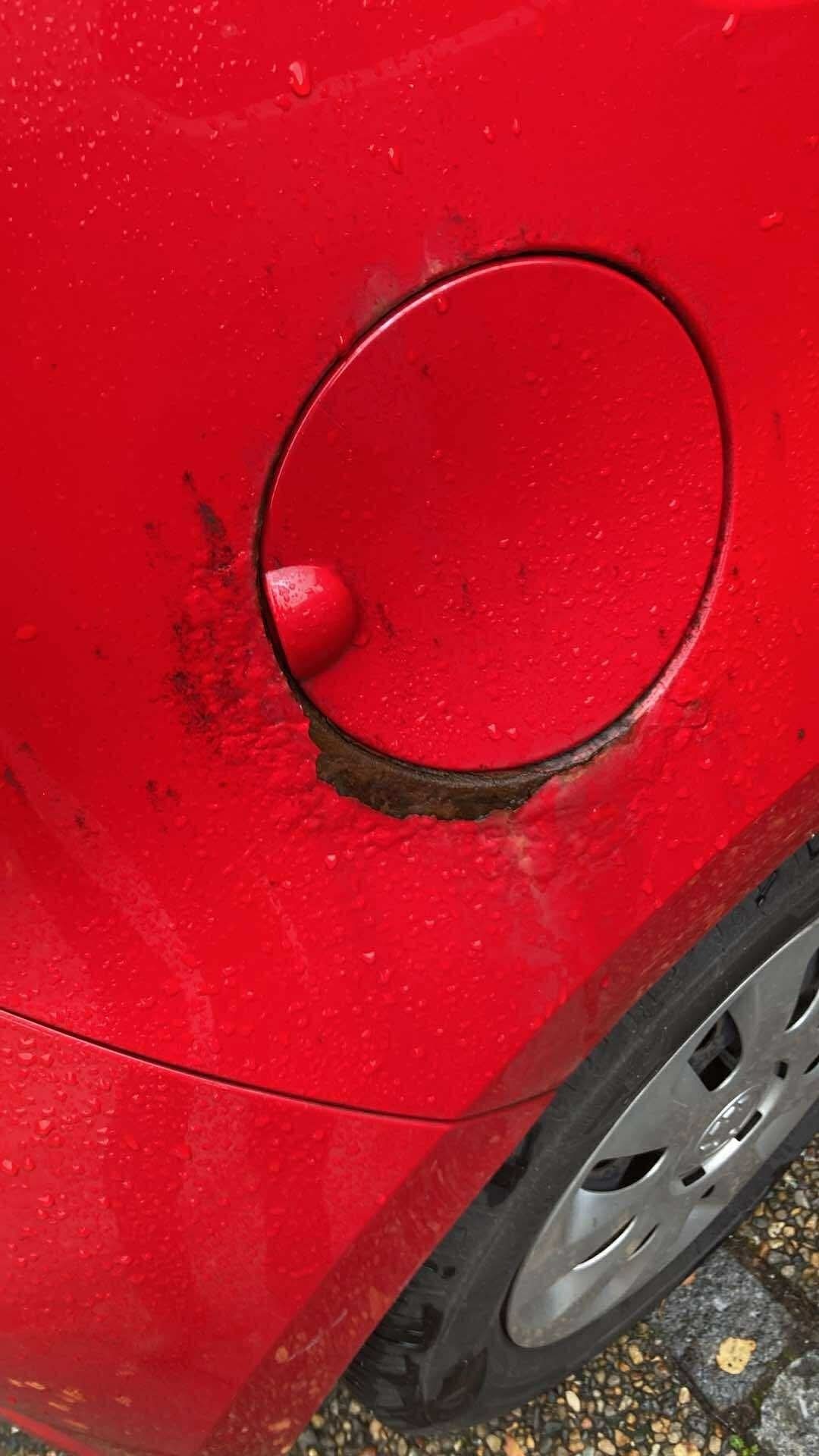 Rød Skoda Citigo fra 2012