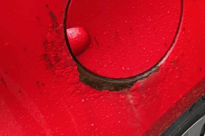 Rød Skoda Citigo fra 2012