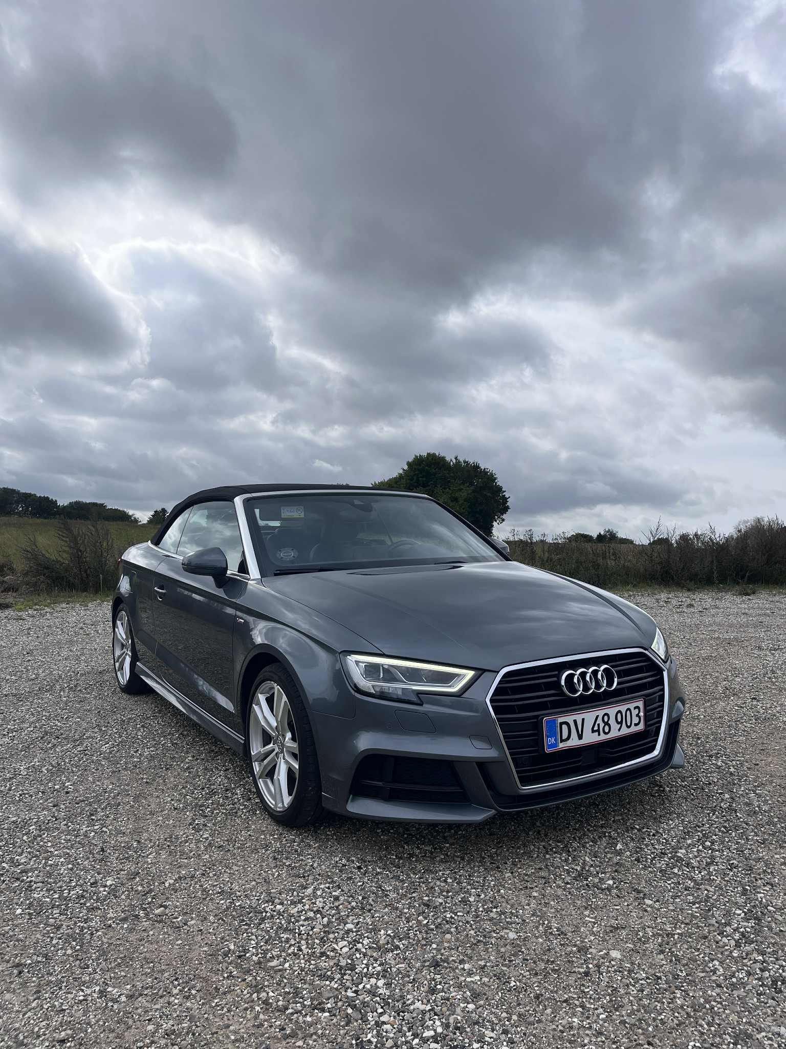 Grå Audi A3 Cabriolet fra 2020