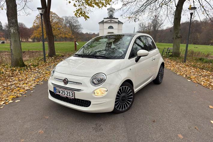 Hvid Fiat 500C fra 2018