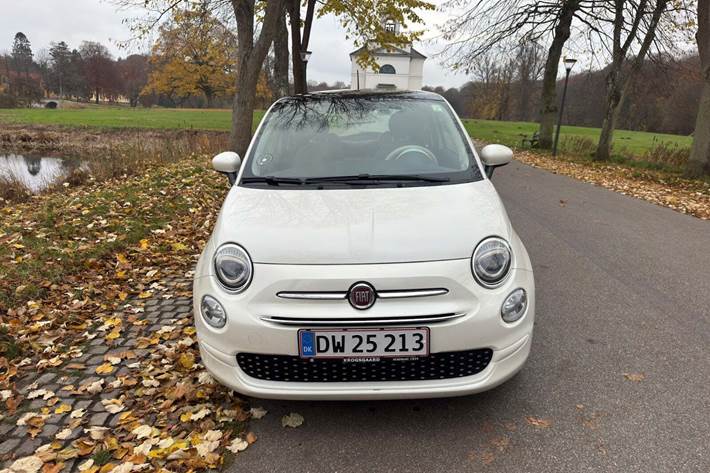 Hvid Fiat 500C fra 2018