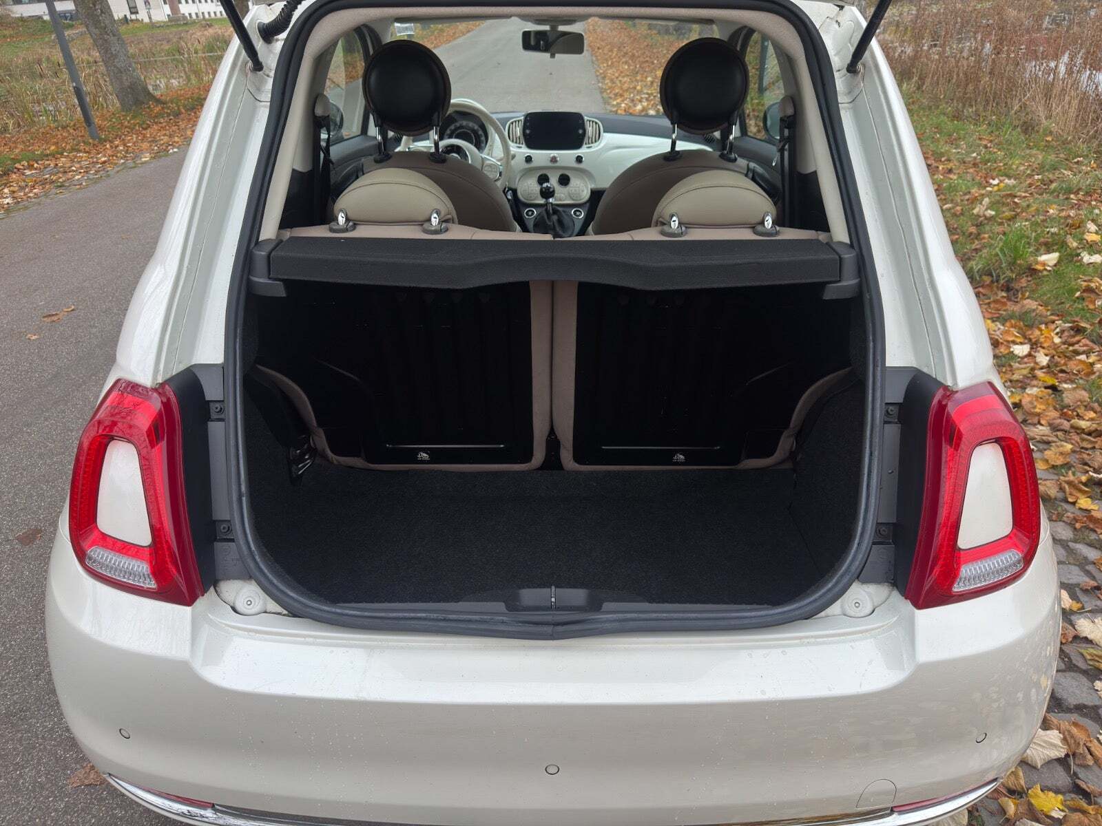 Hvid Fiat 500C fra 2018