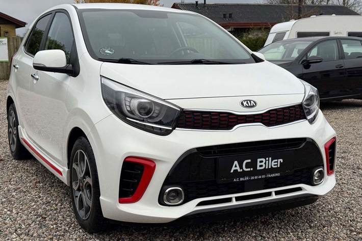 Hvid Kia Picanto fra 2019 set udefra