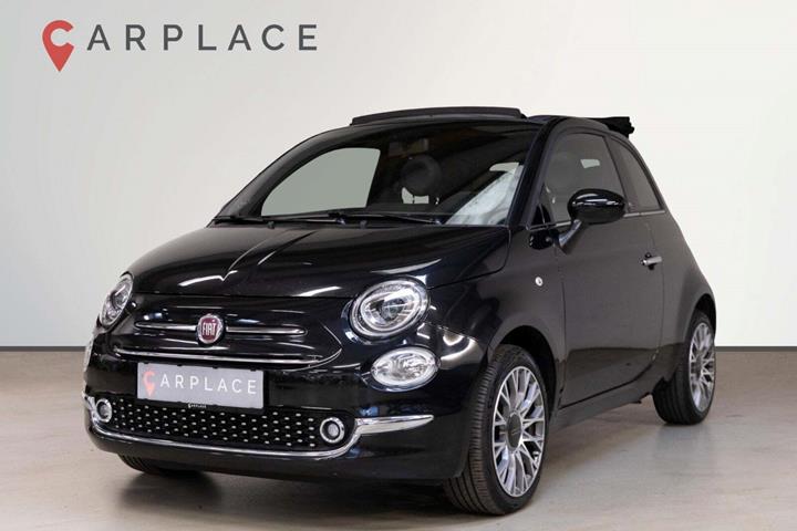 Sort Fiat 500C fra 2020 set udefra