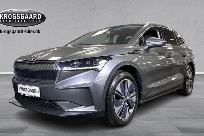 Grå Skoda Enyaq fra 2022 set udefra
