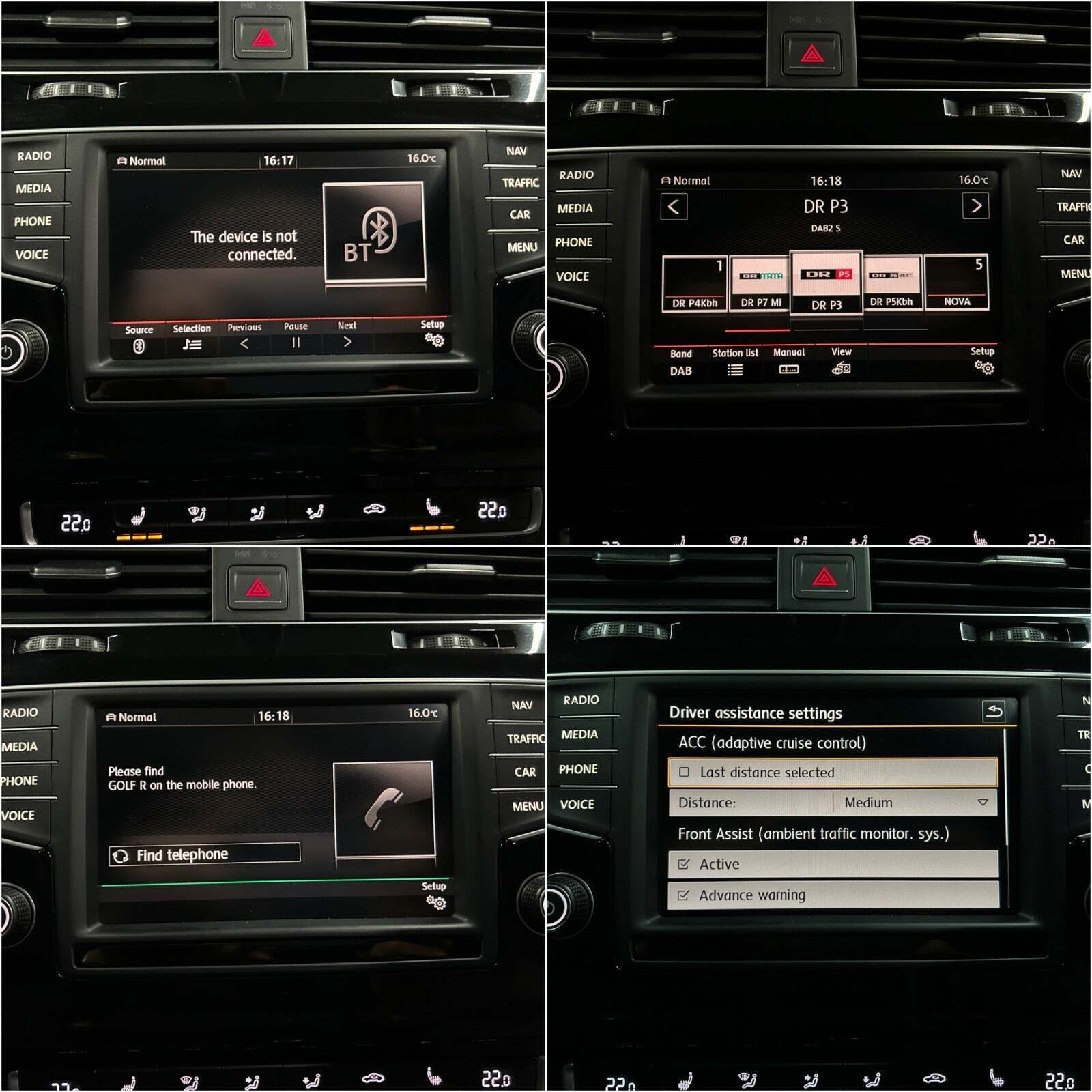 Hvid VW Golf VII fra 2016