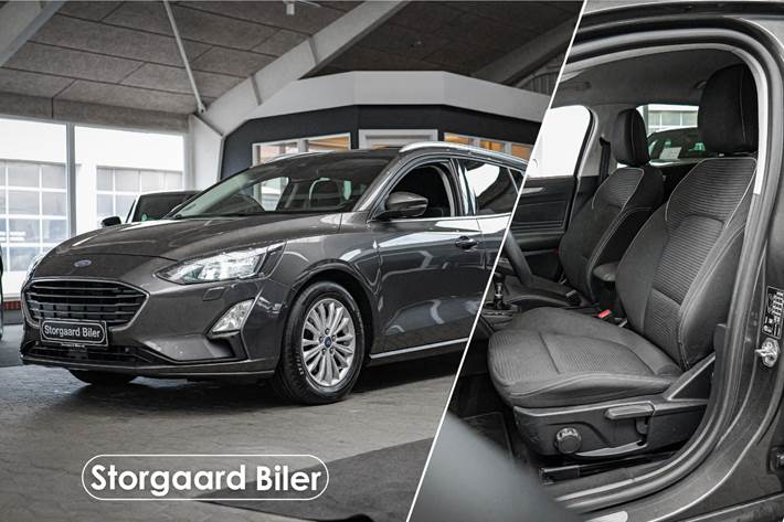 Grå Ford Focus fra 2021 set udefra