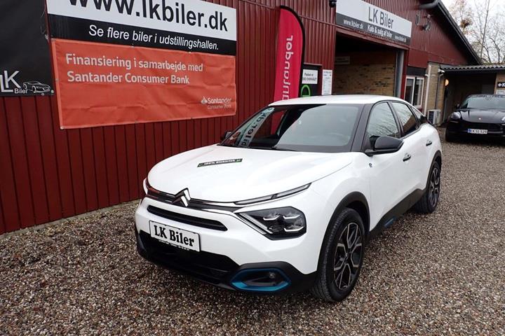 Hvid Citroën ë-C4 fra 2022 set udefra