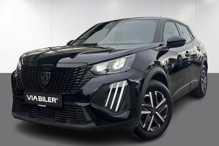 Sort Peugeot e-2008 fra 2025 set udefra