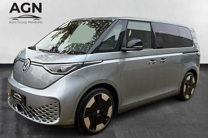 Sølv VW ID.Buzz fra 2023 set udefra