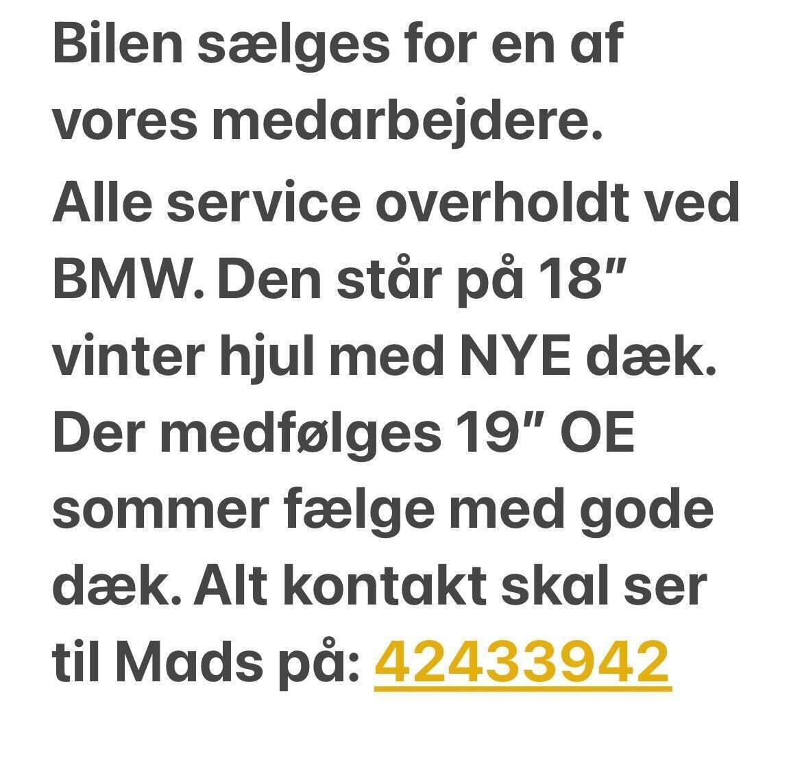 Blå BMW 520d fra 2019