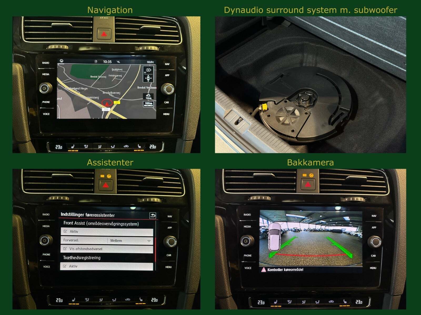 Grå VW Golf VII fra 2019