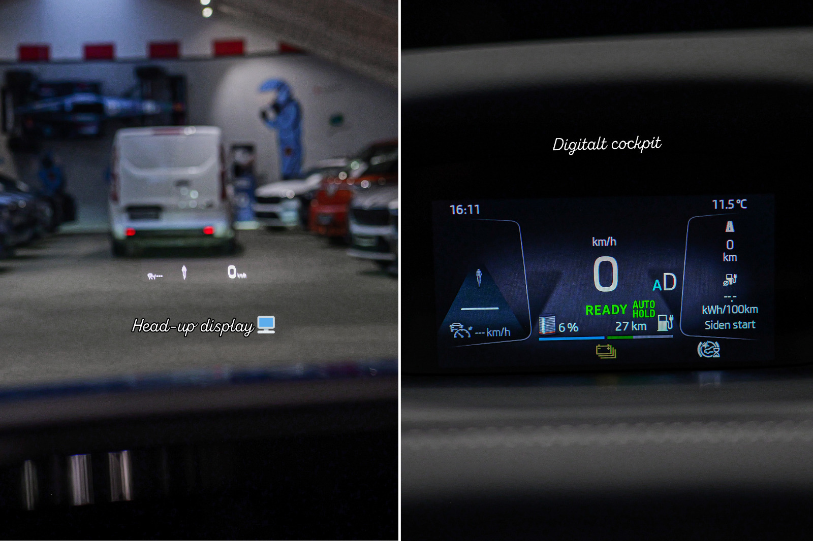 Blå Skoda Enyaq fra 2023