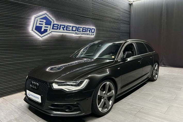 Sort Audi A6 fra 2014 set udefra