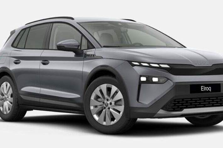 Grå Skoda Elroq fra 2026 set udefra