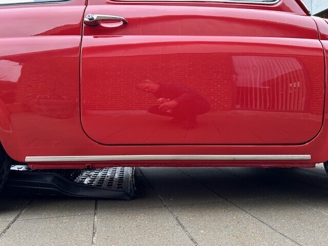 Rød Fiat 500 fra 1969