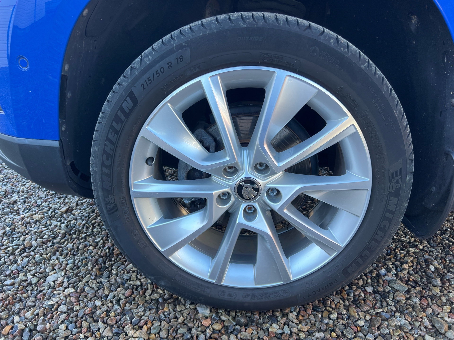 Blå Skoda Karoq fra 2019