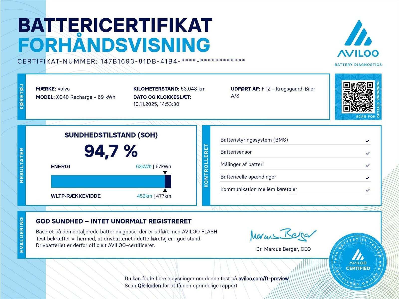 Volvo XC40 P6 ReCharge Core