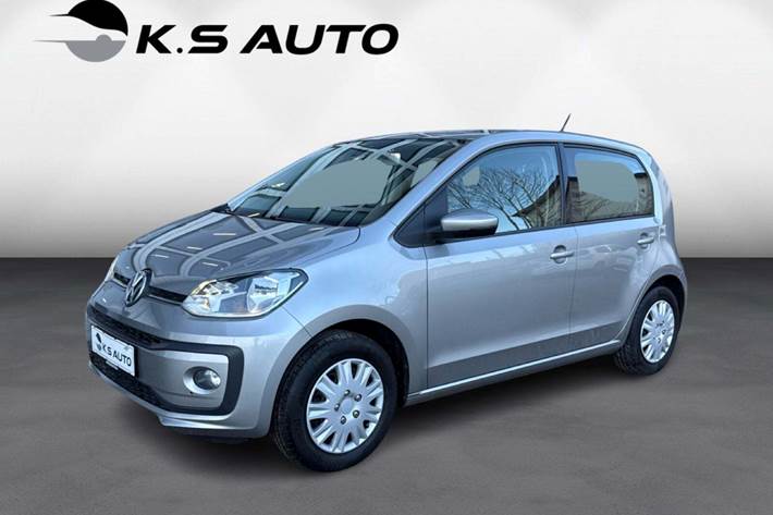 Sølv VW UP! fra 2019 set udefra