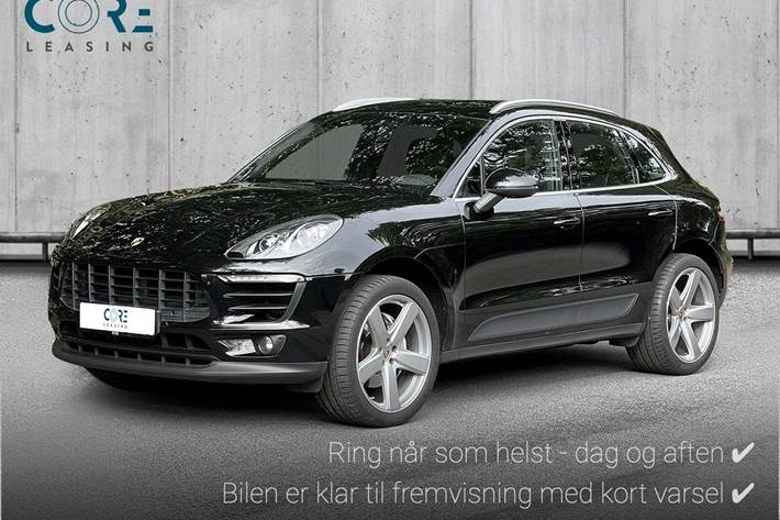 Sort Porsche Macan S fra 2017 set udefra