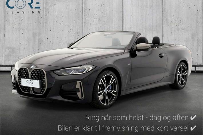 Sort BMW M440i fra 2022 set udefra