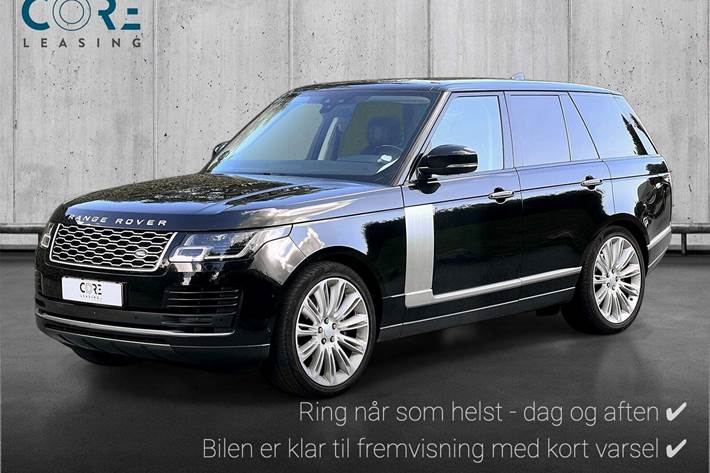 Sort Land Rover Range Rover fra 2018 set udefra