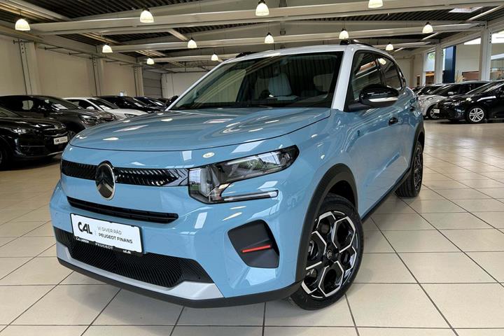 Blå Citroën ë-C3 fra 2025 set udefra