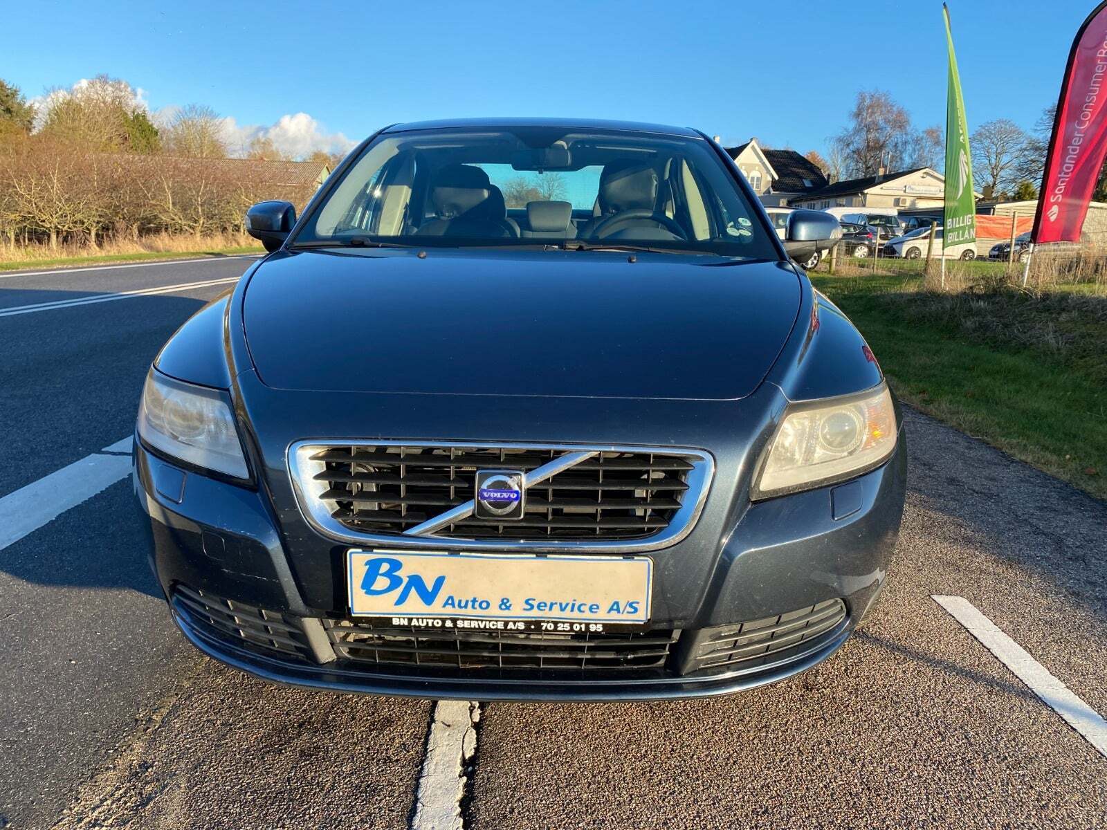 Blå Volvo S40 fra 2008