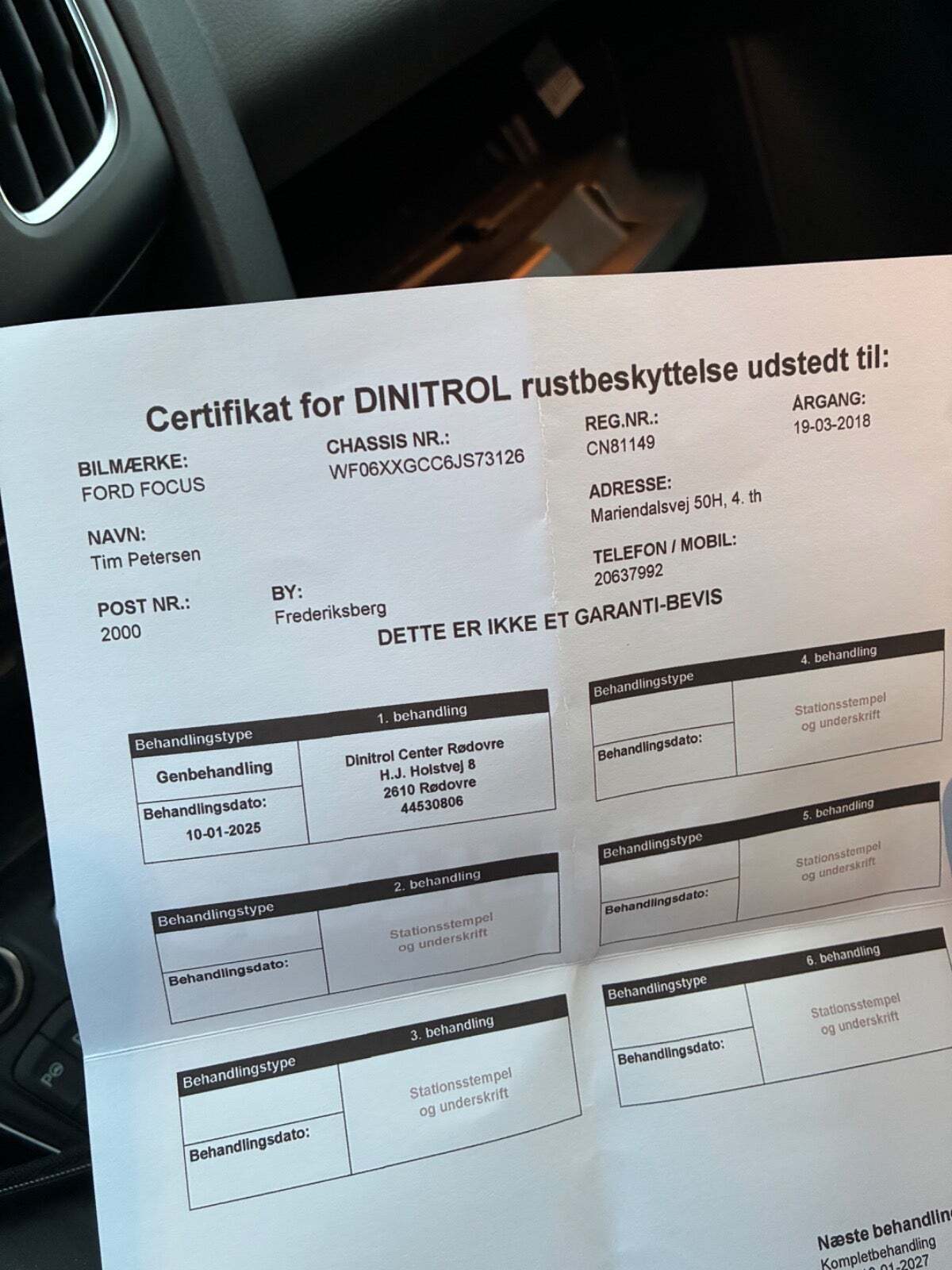 Hvid Ford Focus fra 2018