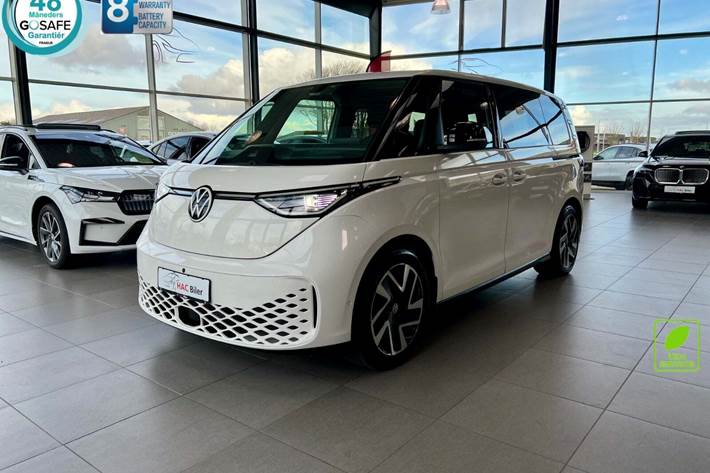 Hvid VW ID.Buzz fra 2024 set udefra