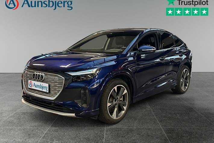 Blå Audi Q4 e-tron fra 2022