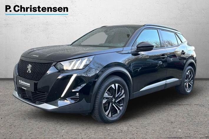 Sort Peugeot e-2008 fra 2022 set udefra