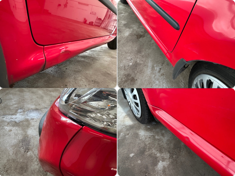 Rød Citroën C1 fra 2006