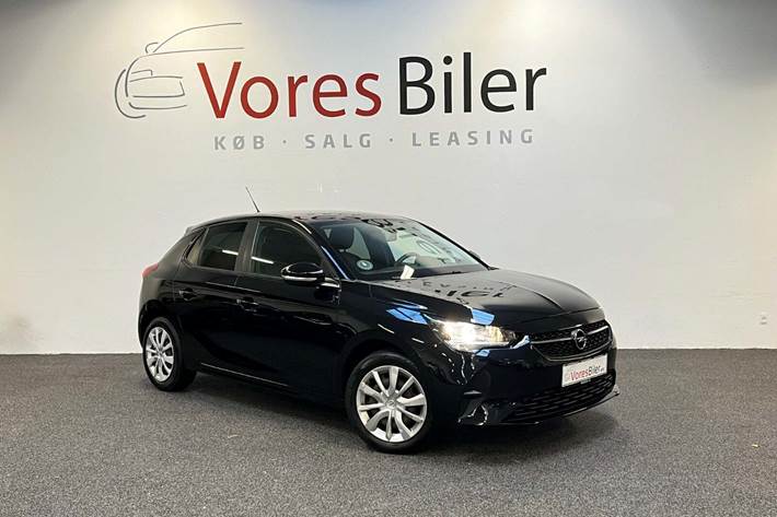Sort Opel Corsa fra 2020 set udefra
