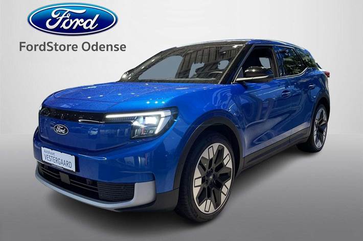 Blå Ford Explorer fra 2025 set udefra