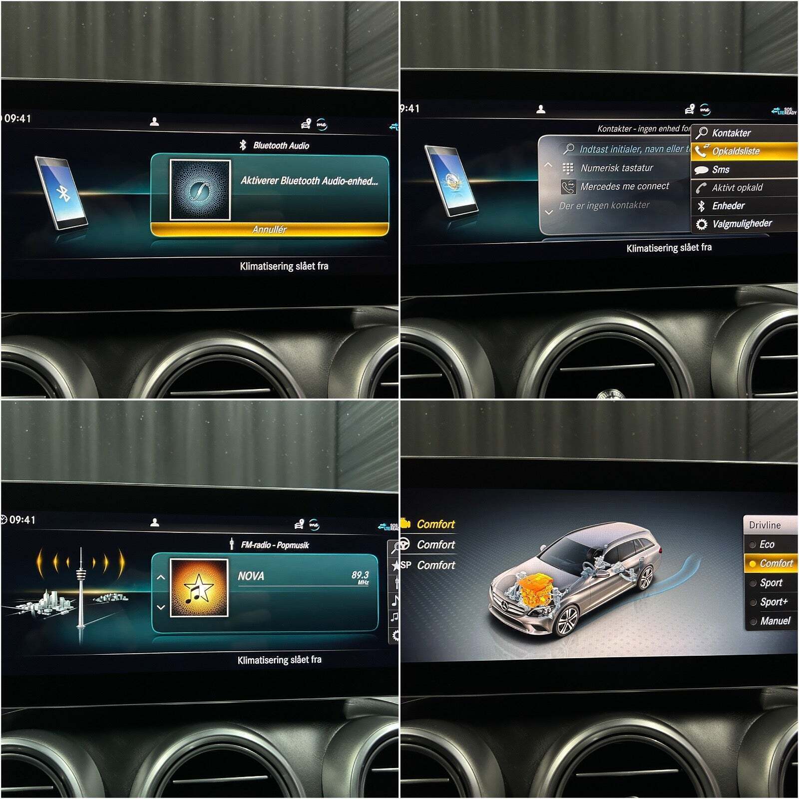 Grå Mercedes C220 d fra 2020