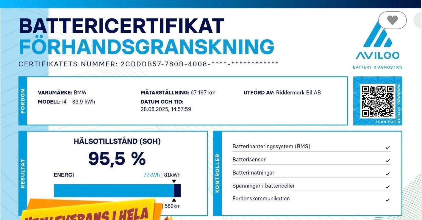 Hvid BMW i4 fra 2022