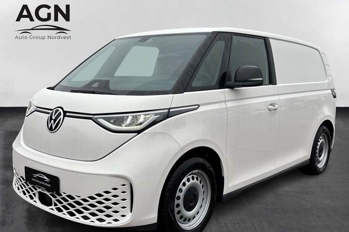 Hvid VW ID.Buzz fra 2025 set udefra