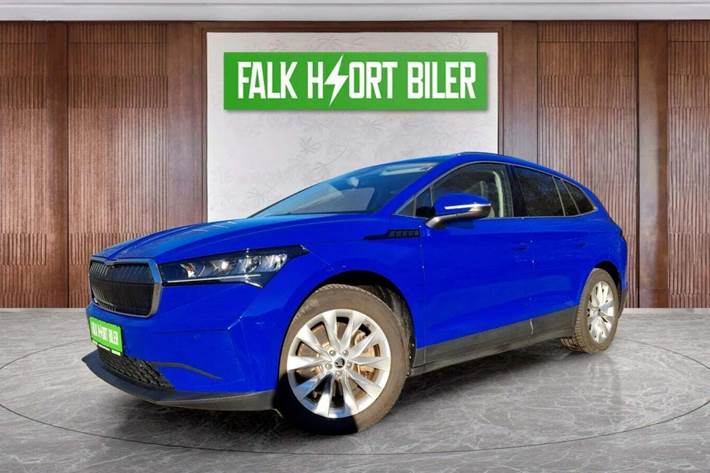 Blå Skoda Enyaq fra 2021