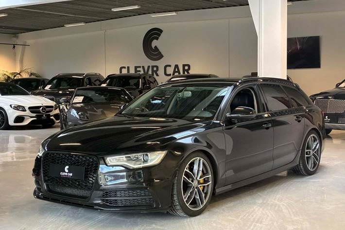 Sort Audi A6 fra 2014 set udefra