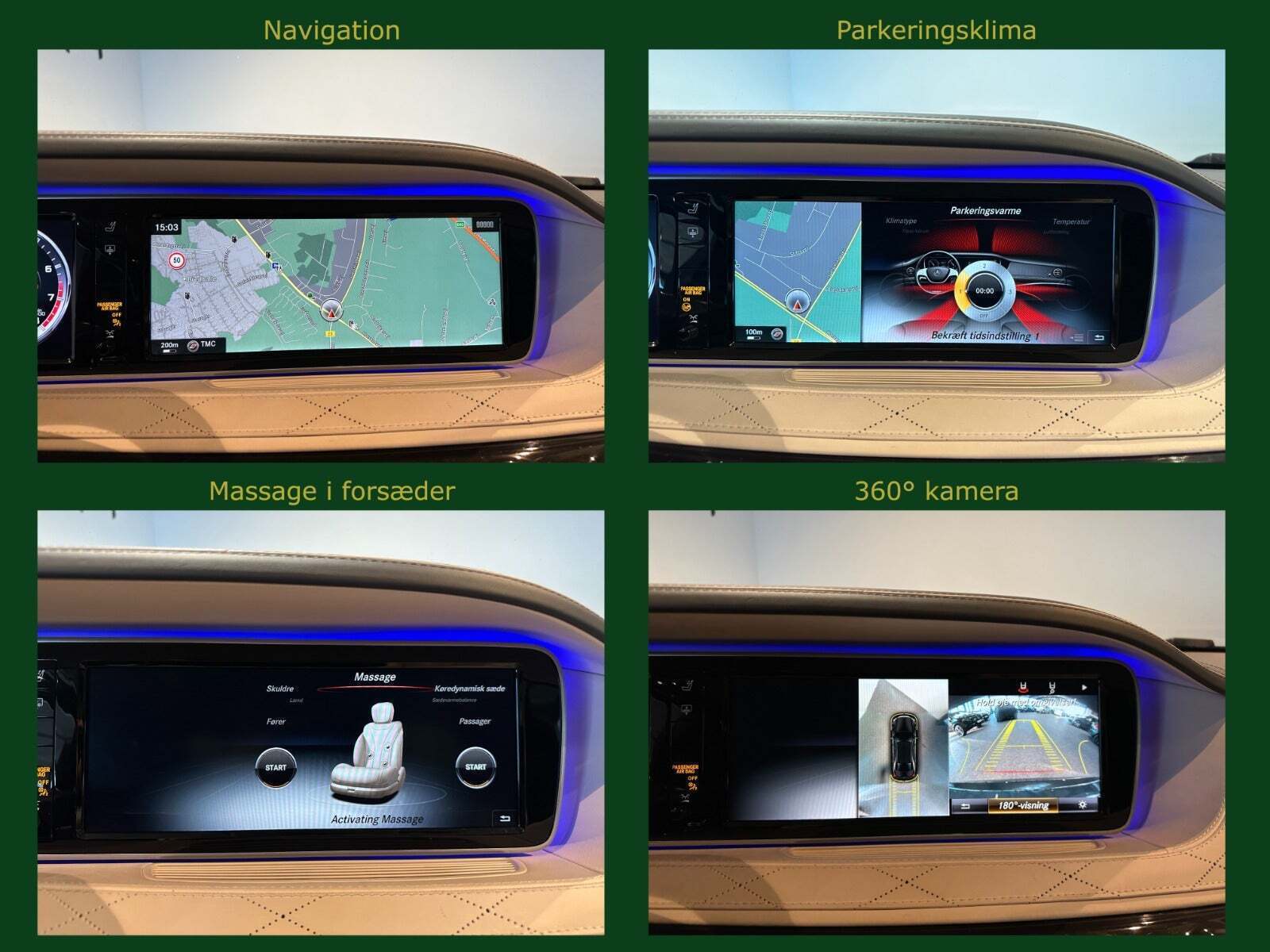 Grå Mercedes S63 fra 2015