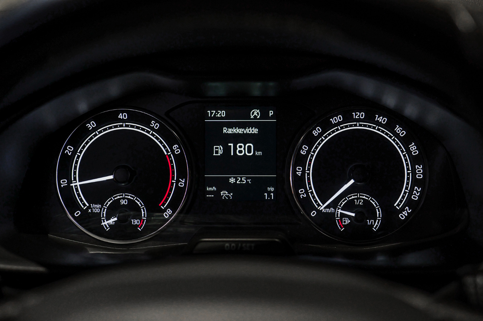 Blå Skoda Scala fra 2019