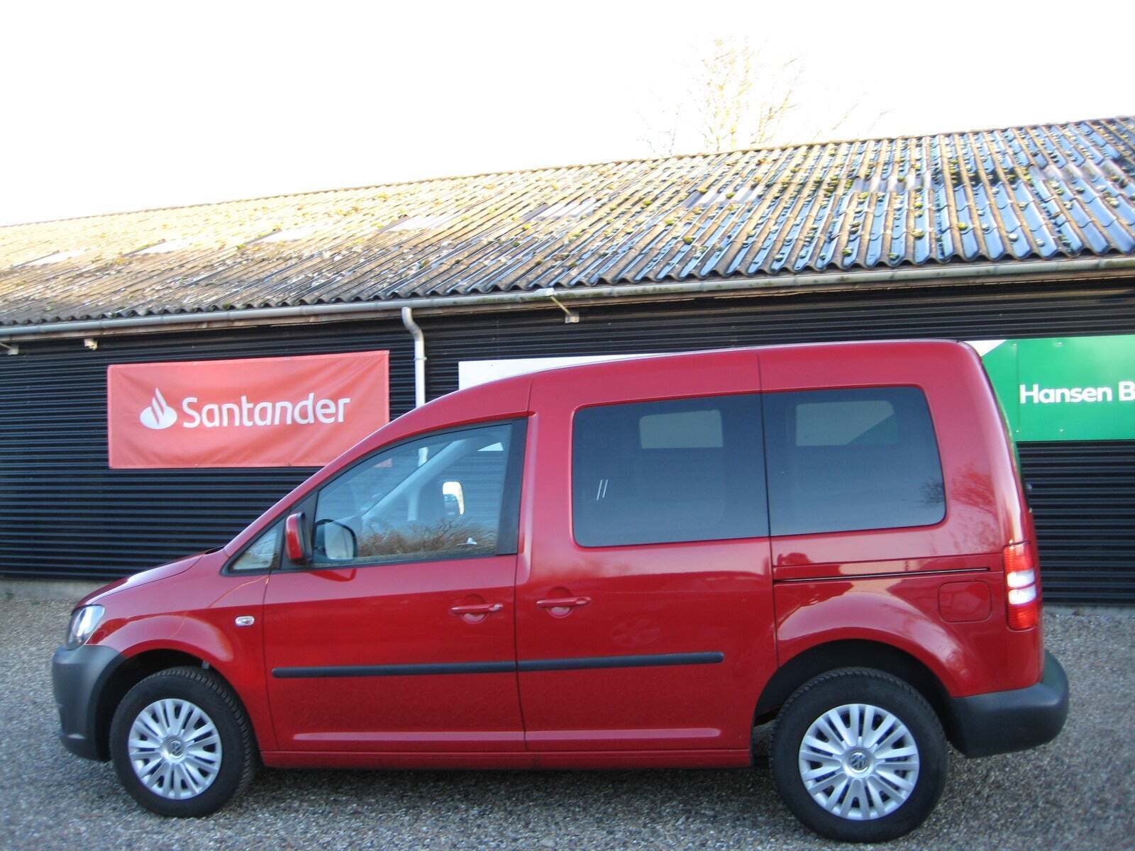 Rød VW Caddy fra 2013
