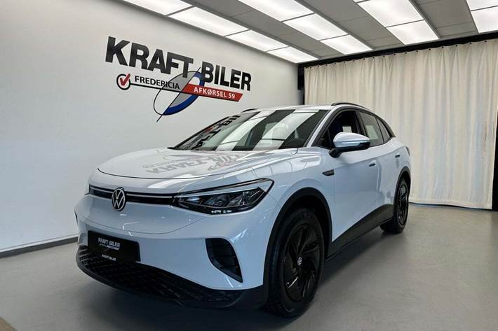 Hvid VW ID.4 fra 2023 set udefra