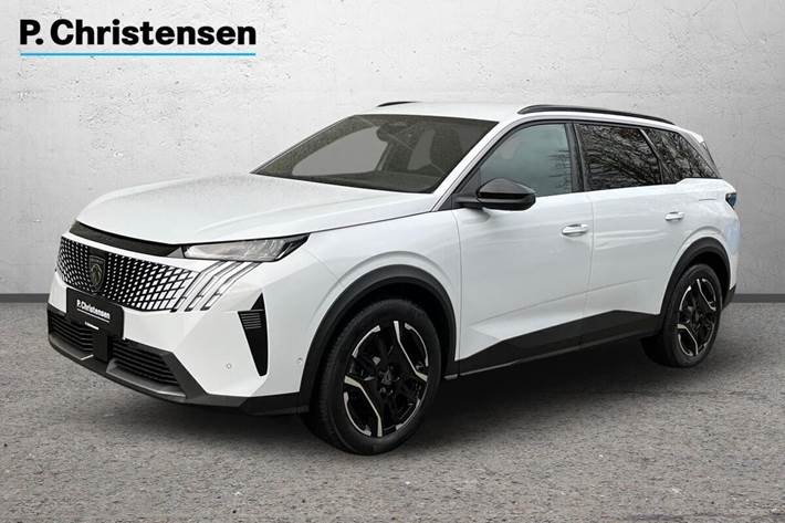 Hvid Peugeot e-5008 fra 2024 set udefra