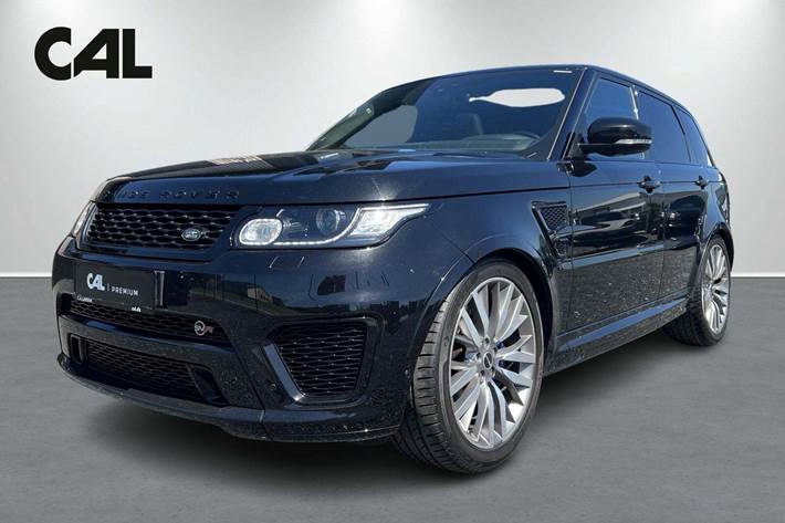 Sort Land Rover Range Rover sport fra 2017 set udefra