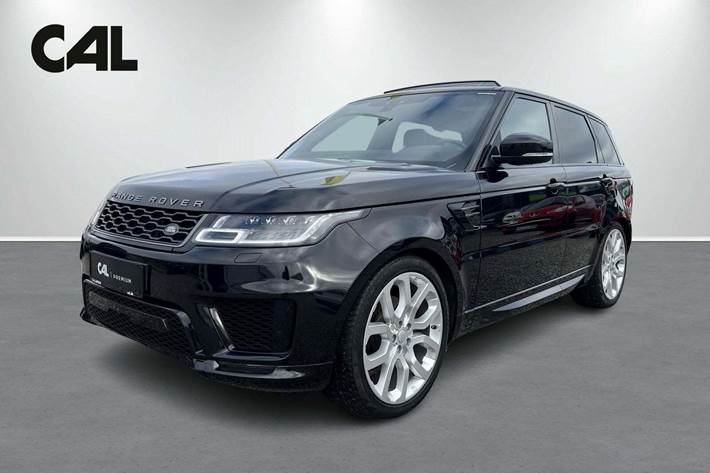 Sort Land Rover Range Rover sport fra 2018 set udefra