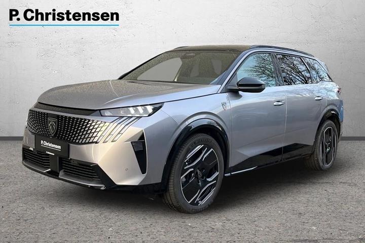 Grå Peugeot e-5008 fra 2024 set udefra